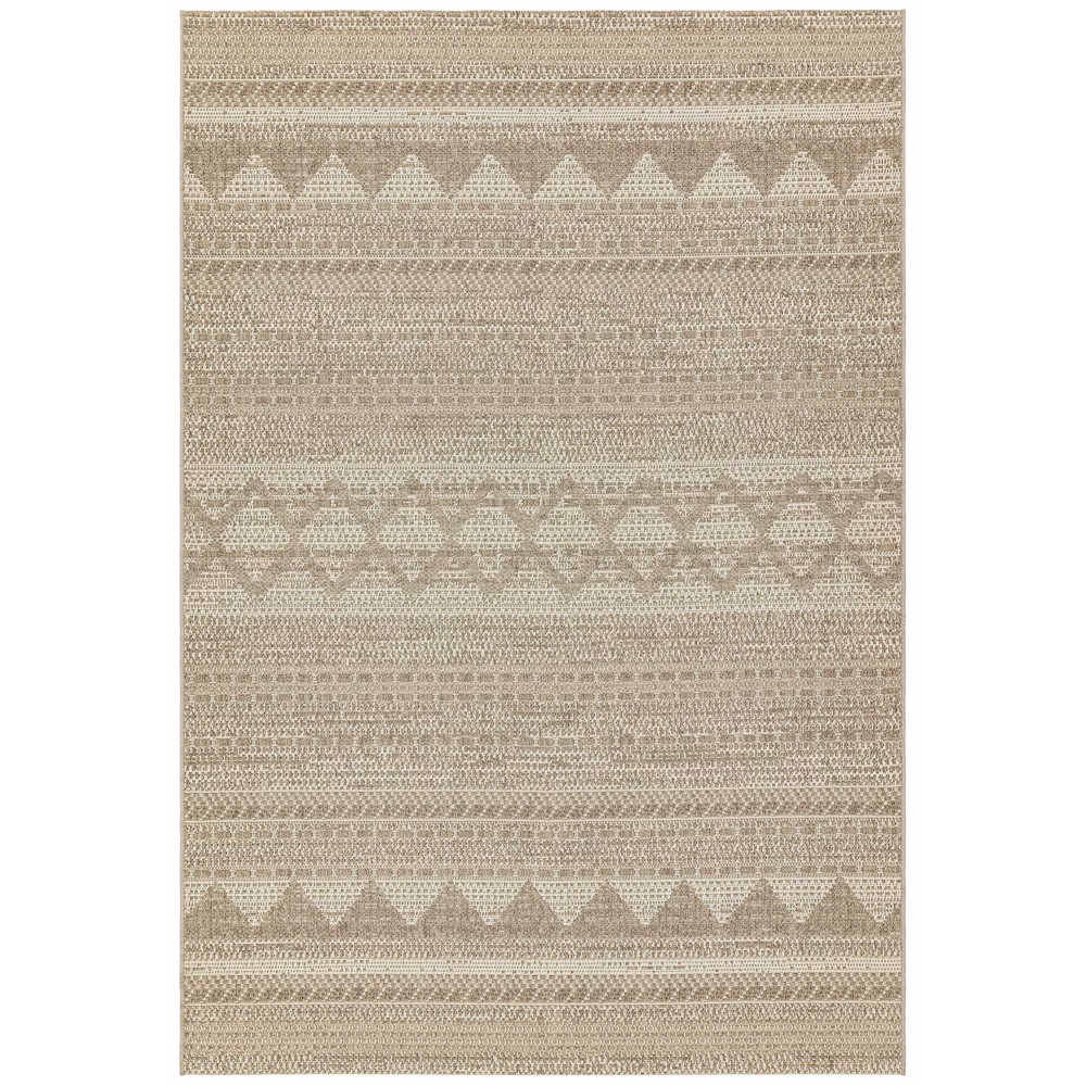 Varanda Diamond Geometric Outdoor Rugs in VA02 Beige